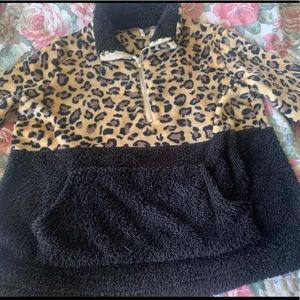 Cheetah print pullover